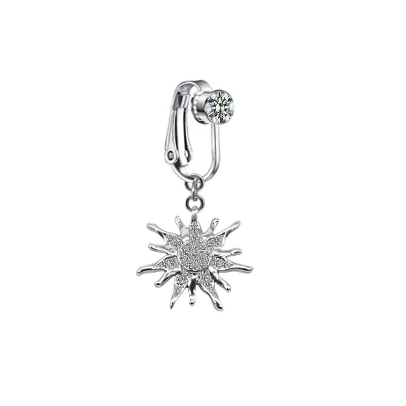 Wholesale Navel Clip Ear Clip Jewelry Stainless Steel Heart Shape Diamond Alloy Inlaid Artificial Gem Semiprecious Stone Unisex - Image 14
