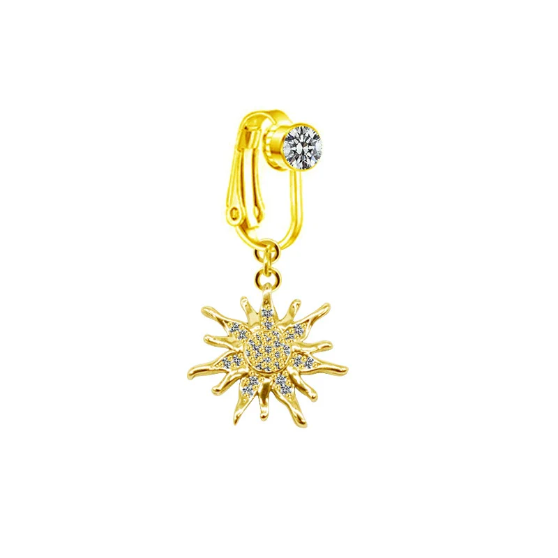 Wholesale Navel Clip Ear Clip Jewelry Stainless Steel Heart Shape Diamond Alloy Inlaid Artificial Gem Semiprecious Stone Unisex - Image 15