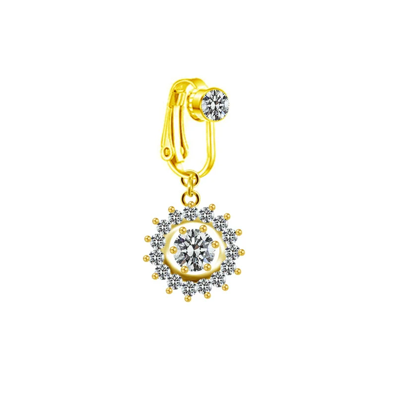 Wholesale Navel Clip Ear Clip Jewelry Stainless Steel Heart Shape Diamond Alloy Inlaid Artificial Gem Semiprecious Stone Unisex - Image 16