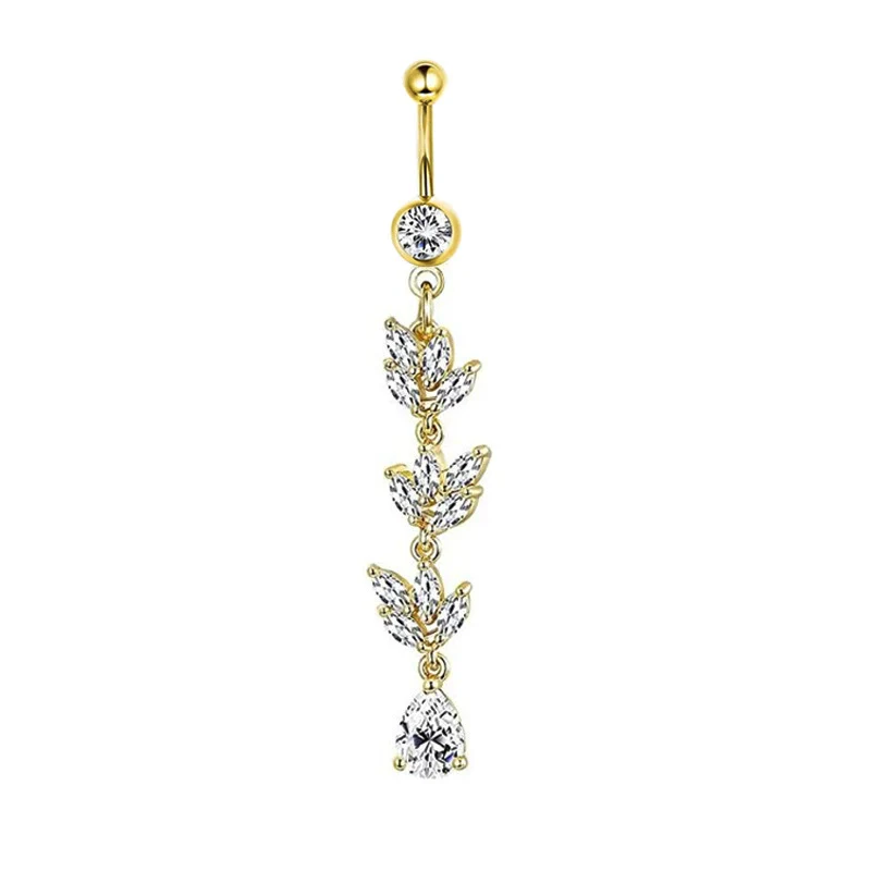 Wholesale Navel Ring Stainless Steel Inlaid Zircon With Heart Pattern And Electroplating Treatment Unisex - Image 18