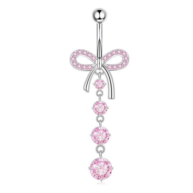 Wholesale Navel Rings Stainless Steel Bowknot Electroplated Body Piercing Jewelry Unisex - Image 5