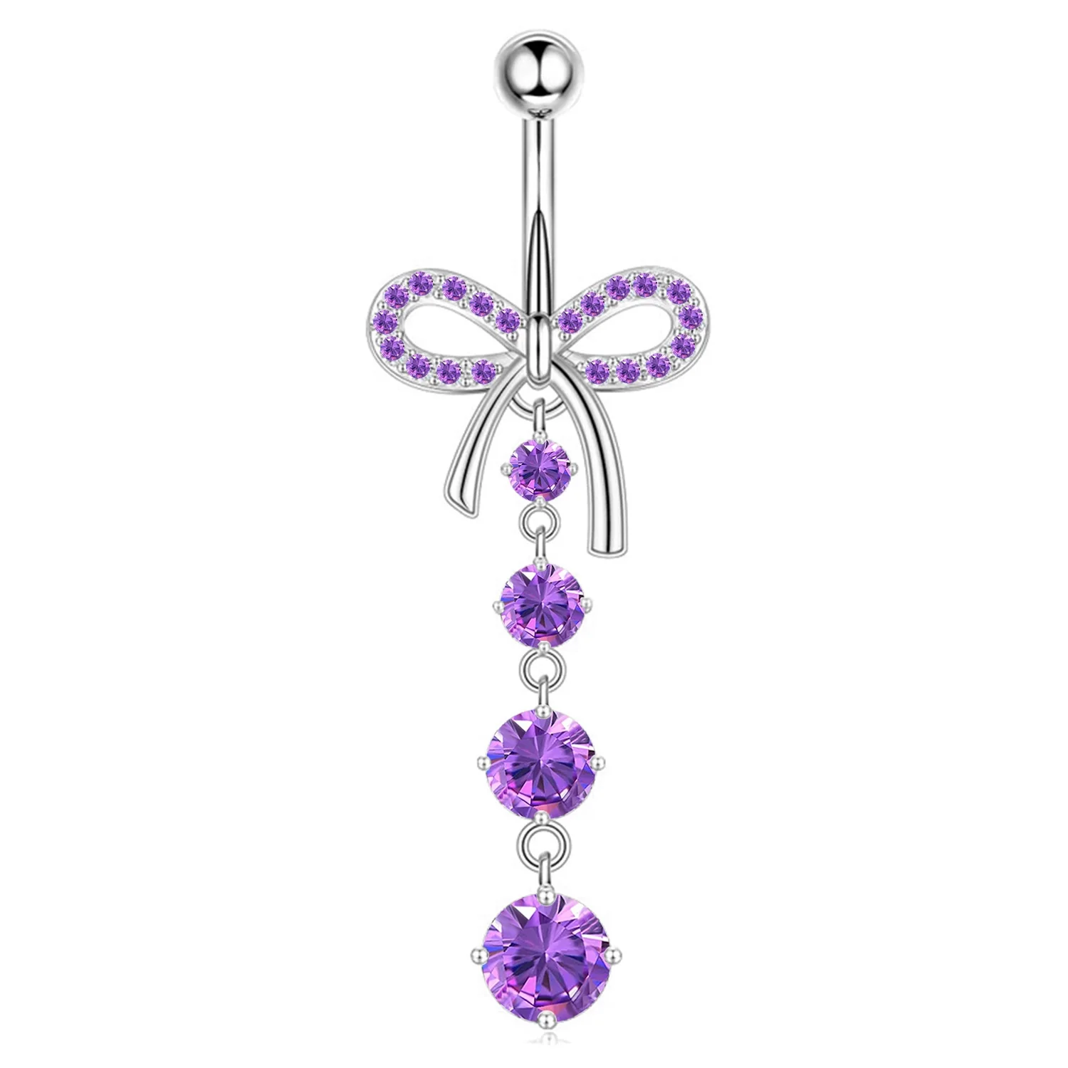 Wholesale Navel Rings Stainless Steel Bowknot Electroplated Body Piercing Jewelry Unisex - Image 6