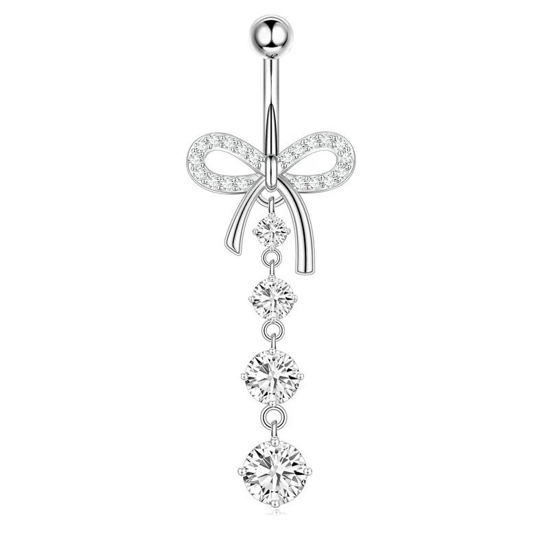 Wholesale Navel Rings Stainless Steel Bowknot Electroplated Body Piercing Jewelry Unisex - Image 9