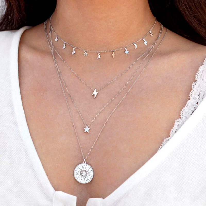 Wholesale Necklace 925 Silver Copper Pendant Geometric Snake Bone Chain Electroplated Minimalist Style - Image 4