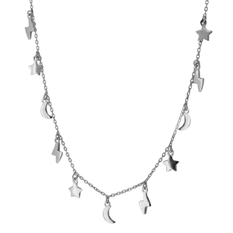 Wholesale Necklace 925 Silver Copper Pendant Geometric Snake Bone Chain Electroplated Minimalist Style - Image 5
