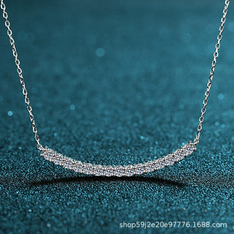 Wholesale Necklace 925 Sterling Silver Doll Pattern Smiley Face Pendant Cross Flower Chain Electroplated For Female