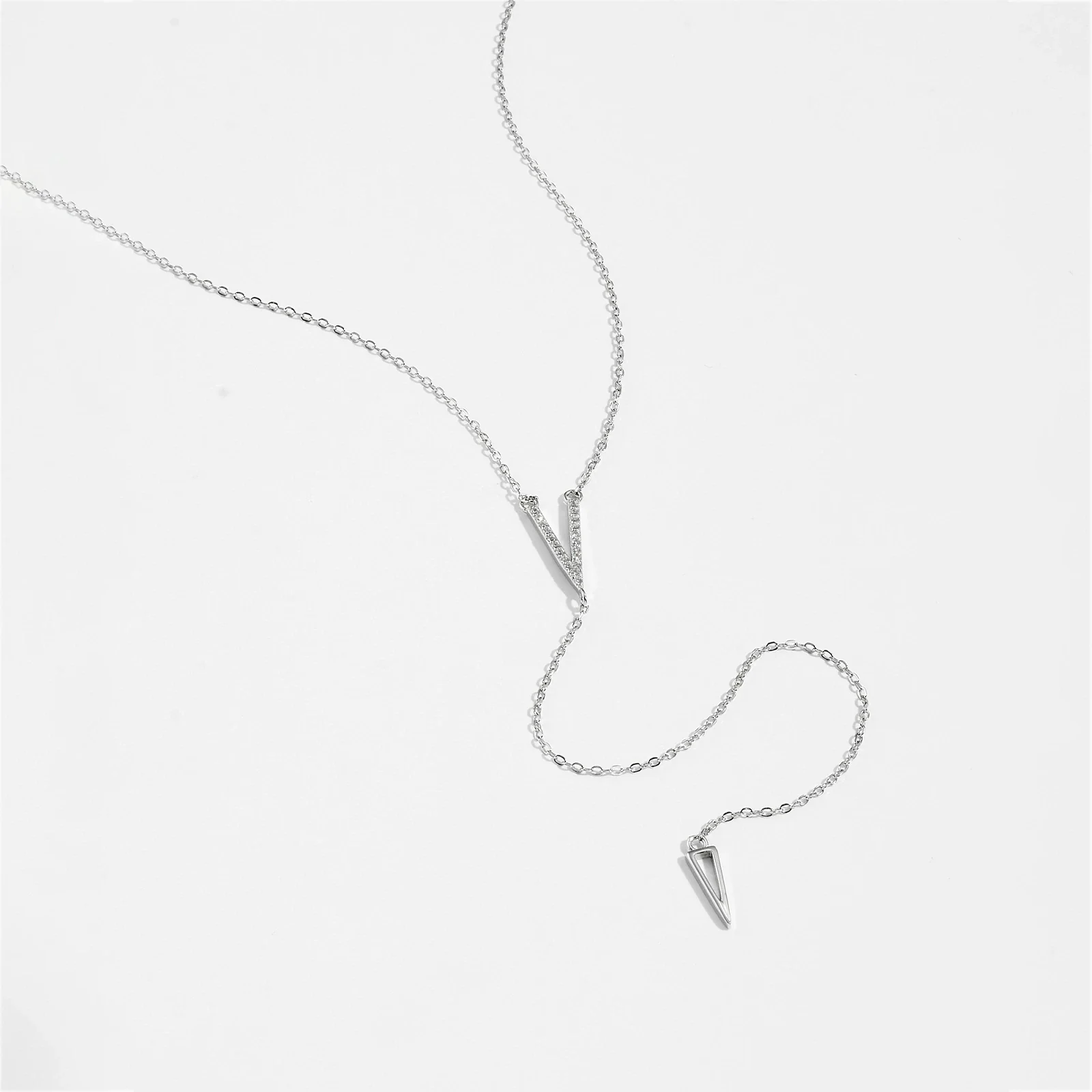 Wholesale Necklace 925 Sterling Silver Geometric Tassel Electroplated For Women - Image 3