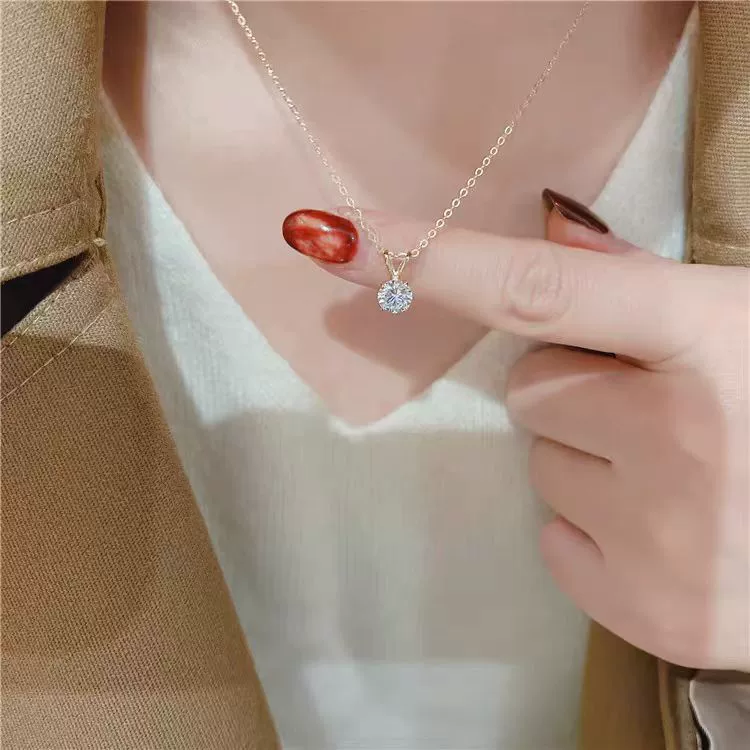 Wholesale Necklace 925 Sterling Silver Goldplated Single Diamond Set Eight Hearts And Eight Arrows Zircon Drop Shape Women's - Image 3