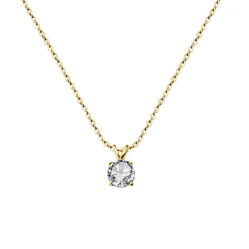 Wholesale Necklace 925 Sterling Silver Goldplated Single Diamond Set Eight Hearts And Eight Arrows Zircon Drop Shape Women's - Image 5