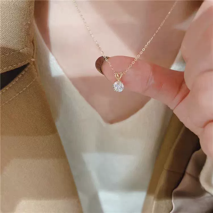 Wholesale Necklace 925 Sterling Silver Goldplated Single Diamond Set Eight Hearts And Eight Arrows Zircon Drop Shape Women's - Image 6
