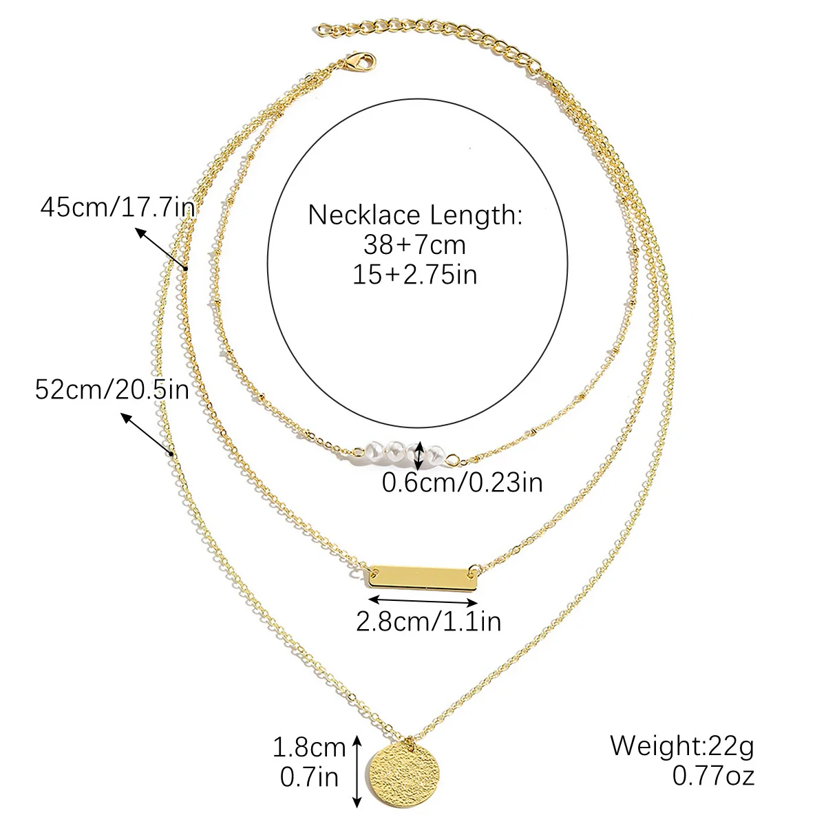 Wholesale Necklace Alloy Pearl Pendant Geometric Fashion Electroplating Women's - Image 8