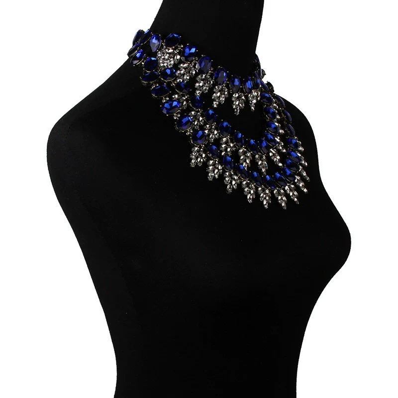 Wholesale Necklace Alloy Resin Crystal Geometric Inlaid Women's Accessories - Image 2