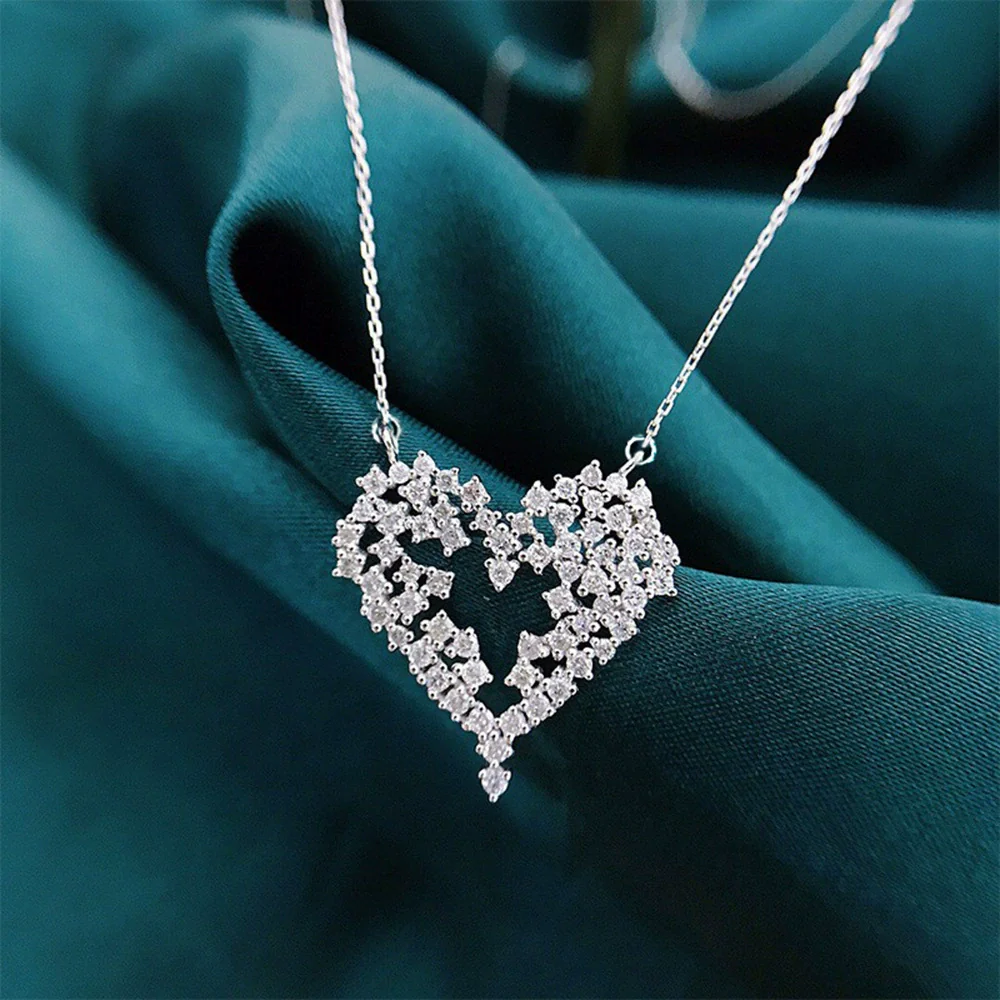 Wholesale Necklace Copper Heartshaped Mixed Gem Inlay With Zircon Ochain - Image 2
