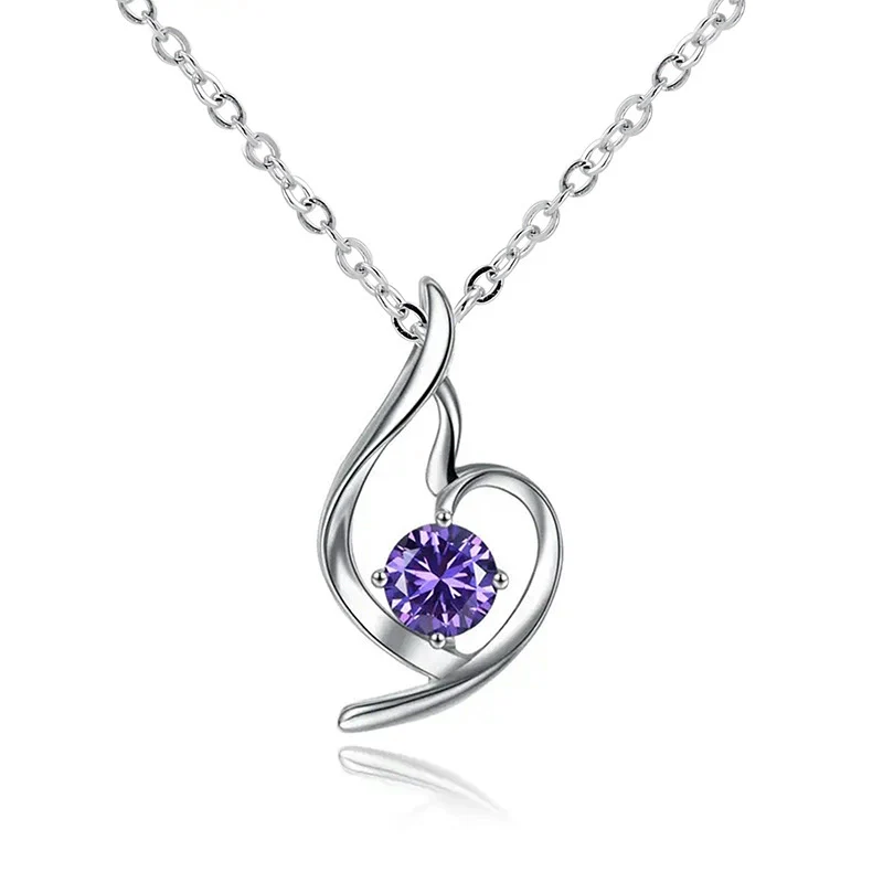 Wholesale Necklace Copper Ochain Heart Shape Inlaid Zircon For Women - Image 5