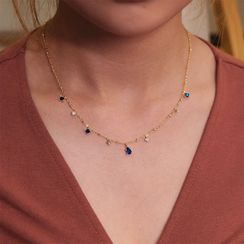 Wholesale Necklace Copper Plated With Real Gold Geometric Style Electroplating For Women - Image 2