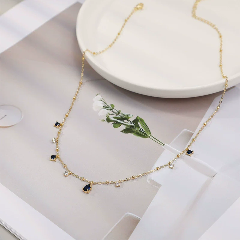 Wholesale Necklace Copper Plated With Real Gold Geometric Style Electroplating For Women - Image 4
