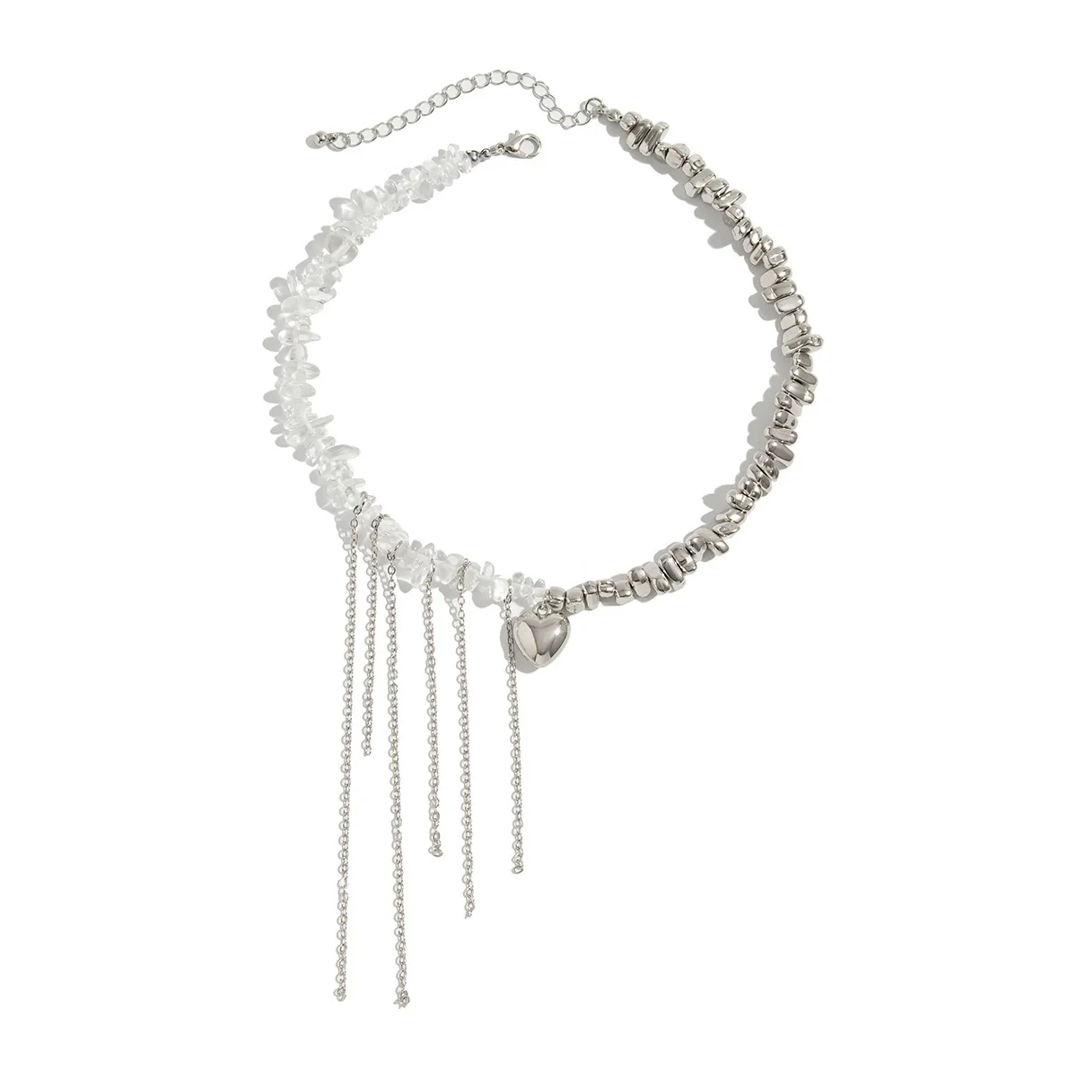 Wholesale Necklace Imitation Pearl Iron Chain Claw Chain Alloy Geometric Style Electroplating Women - Image 5
