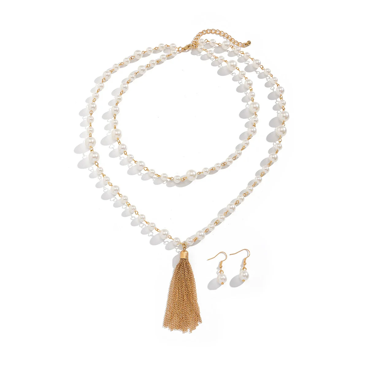 Wholesale Necklace Imitation Pearl Stacking Style Geometric Handmade For Women - Image 5