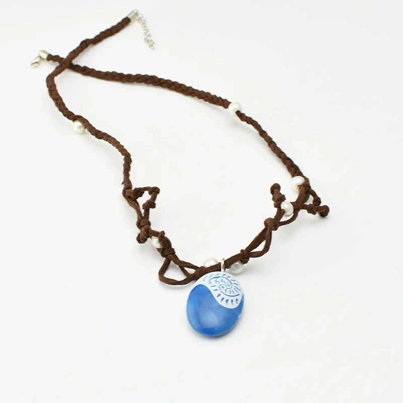 Wholesale Necklace Pendant Glass Glaze Niche Geometric Heart Twisted Chain - Image 2