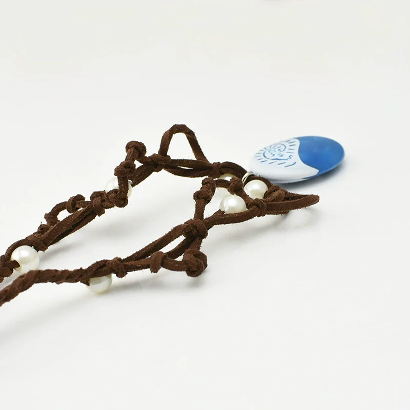 Wholesale Necklace Pendant Glass Glaze Niche Geometric Heart Twisted Chain - Image 3