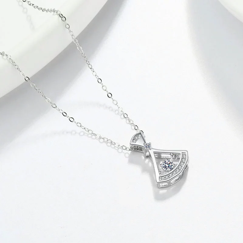 Wholesale Necklace S925 Sterling Silver Fan Shaped Electroplated - Image 3
