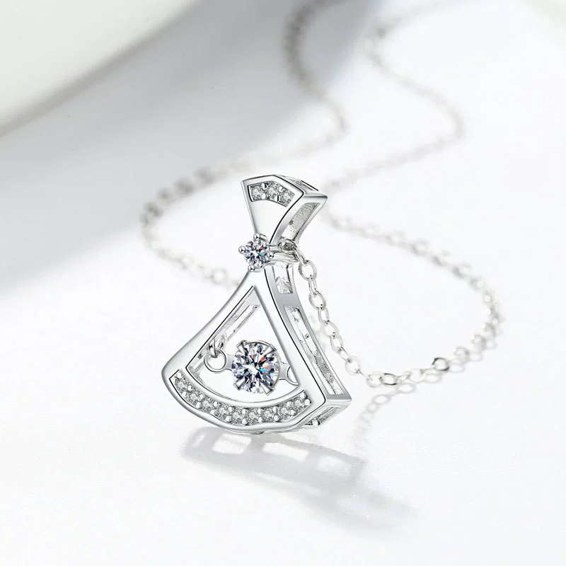Wholesale Necklace S925 Sterling Silver Fan Shaped Electroplated - Image 4
