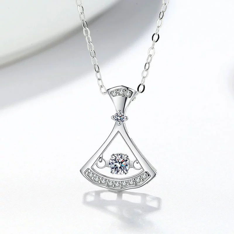 Wholesale Necklace S925 Sterling Silver Fan Shaped Electroplated - Image 6