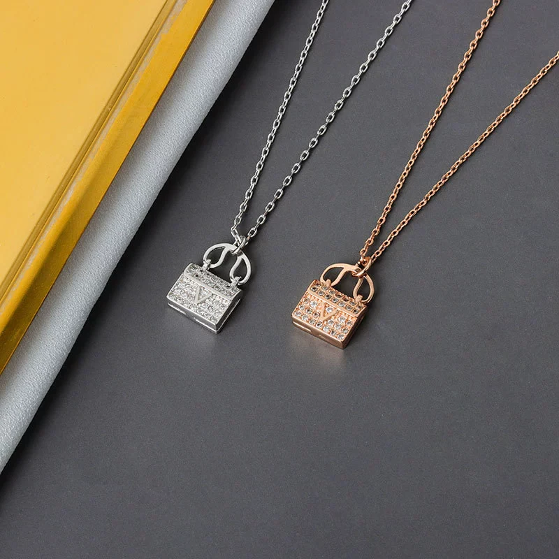 Wholesale Necklace S925 Sterling Silver Geometric Electroplating Women's Letter Clavicle Chain - Image 3