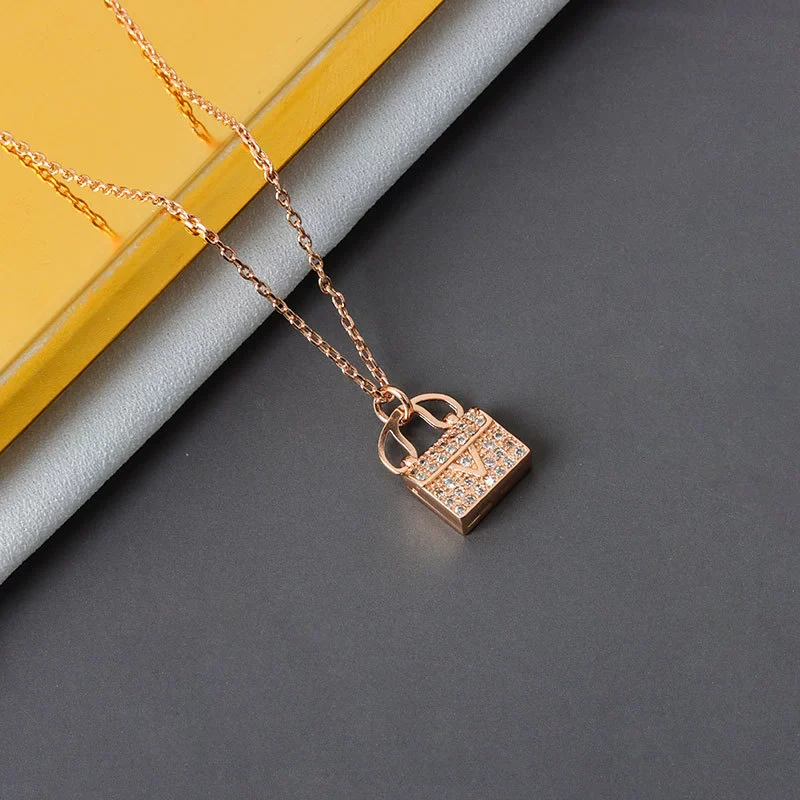 Wholesale Necklace S925 Sterling Silver Geometric Electroplating Women's Letter Clavicle Chain - Image 7