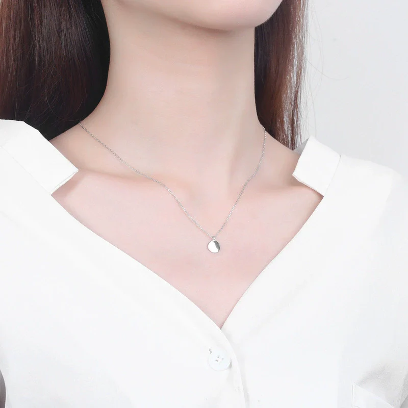 Wholesale Necklace S925 Sterling Silver Geometric Pendant Electroplated Cross Chain For Women - Image 4