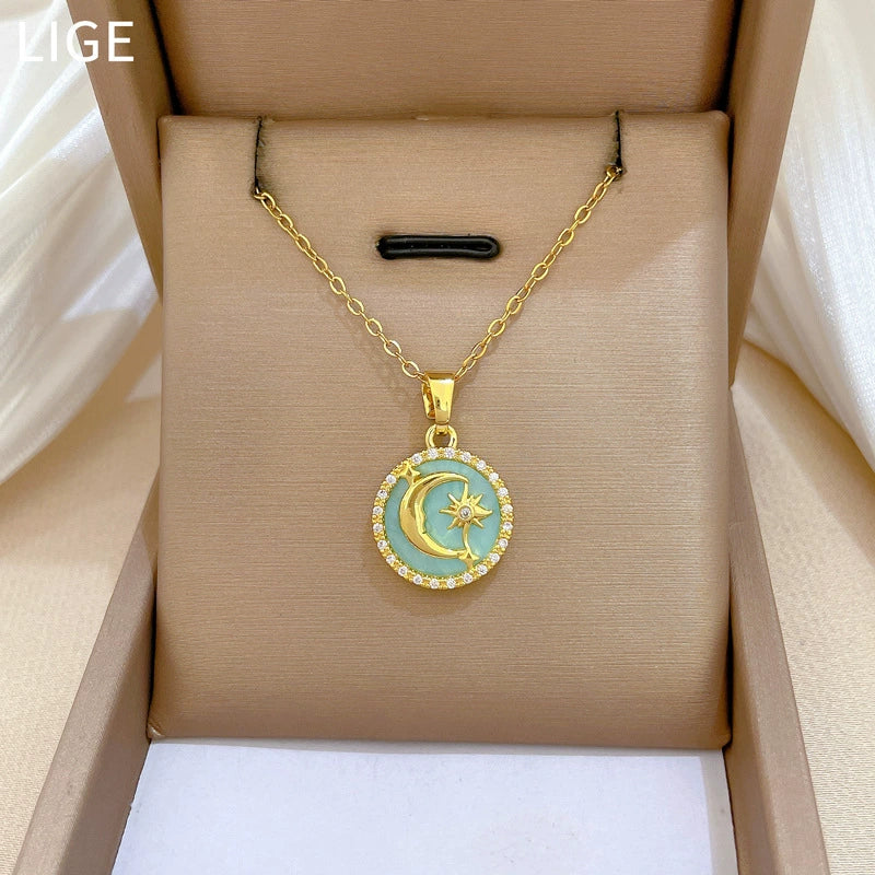 Wholesale Necklace Stainless Steel Copper Geometric Cartoon Minimalist Style For Unisex