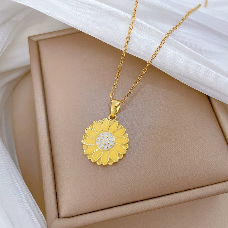 Wholesale Necklace Stainless Steel Copper Geometric Daisy Style - Image 4