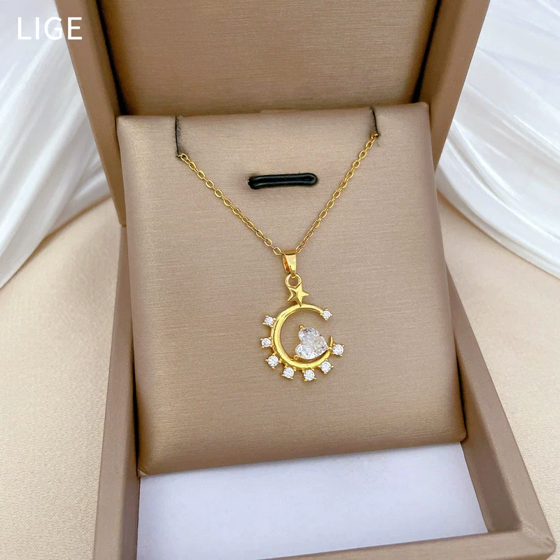 Wholesale Necklace Stainless Steel Copper Geometric Luxury Women's Allmatch Clavicle Chain