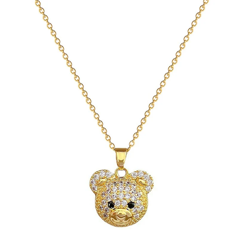 Wholesale Necklace Stainless Steel Copper Geometric Style Light Luxury Elegant Gorgeous Cute Bear Unisex - Image 5