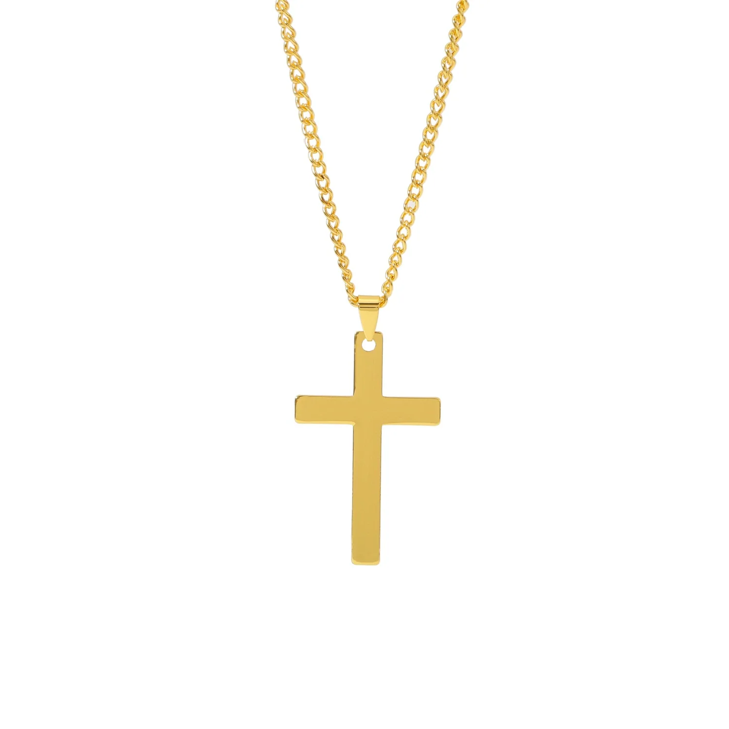 Wholesale Necklace Stainless Steel Cross Hip Hop Fashion Electroplating Ochain Unisex - Image 5