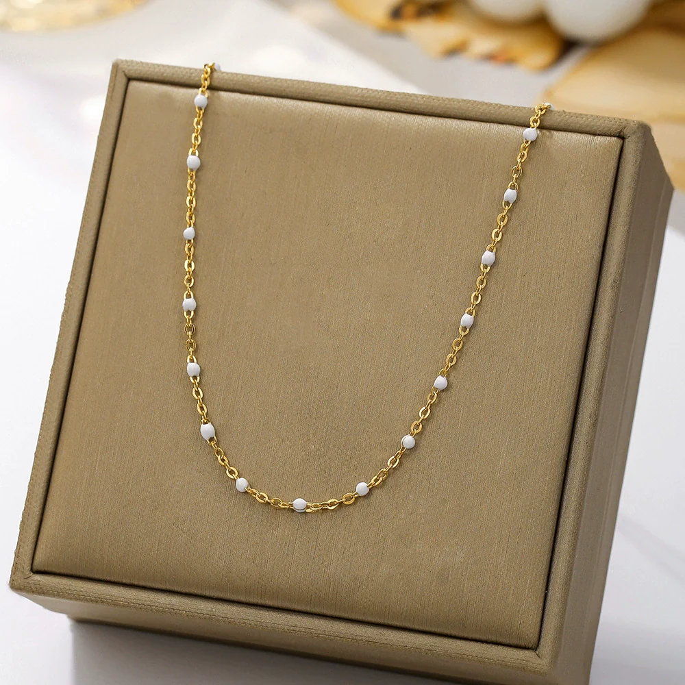 Wholesale Necklace Stainless Steel Handmade O Word Chain Geometric Style For Women - Image 2