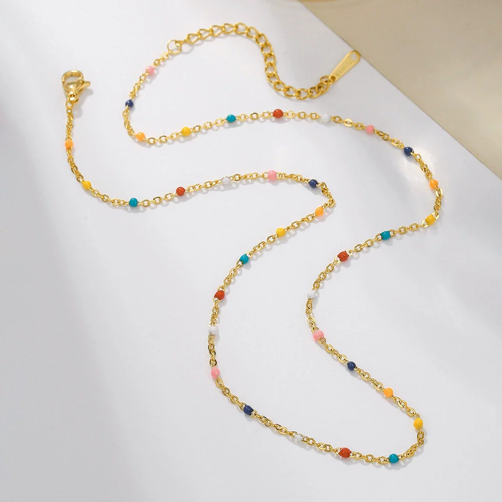Wholesale Necklace Stainless Steel Handmade O Word Chain Geometric Style For Women - Image 3