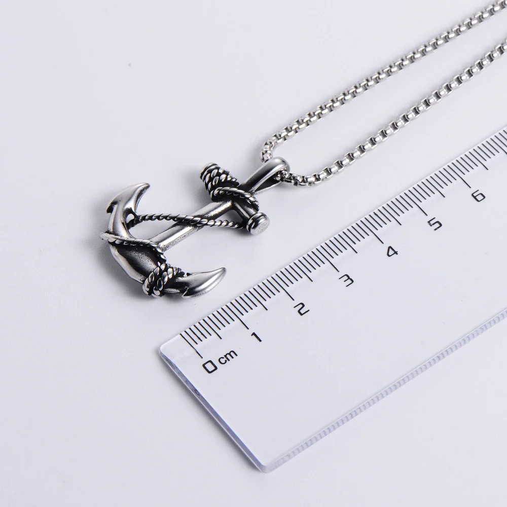 Wholesale Necklace Stainless Steel Ship Anchor Doll Style Electroplating Jewelry - Image 2