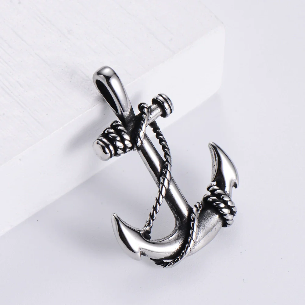 Wholesale Necklace Stainless Steel Ship Anchor Doll Style Electroplating Jewelry - Image 3