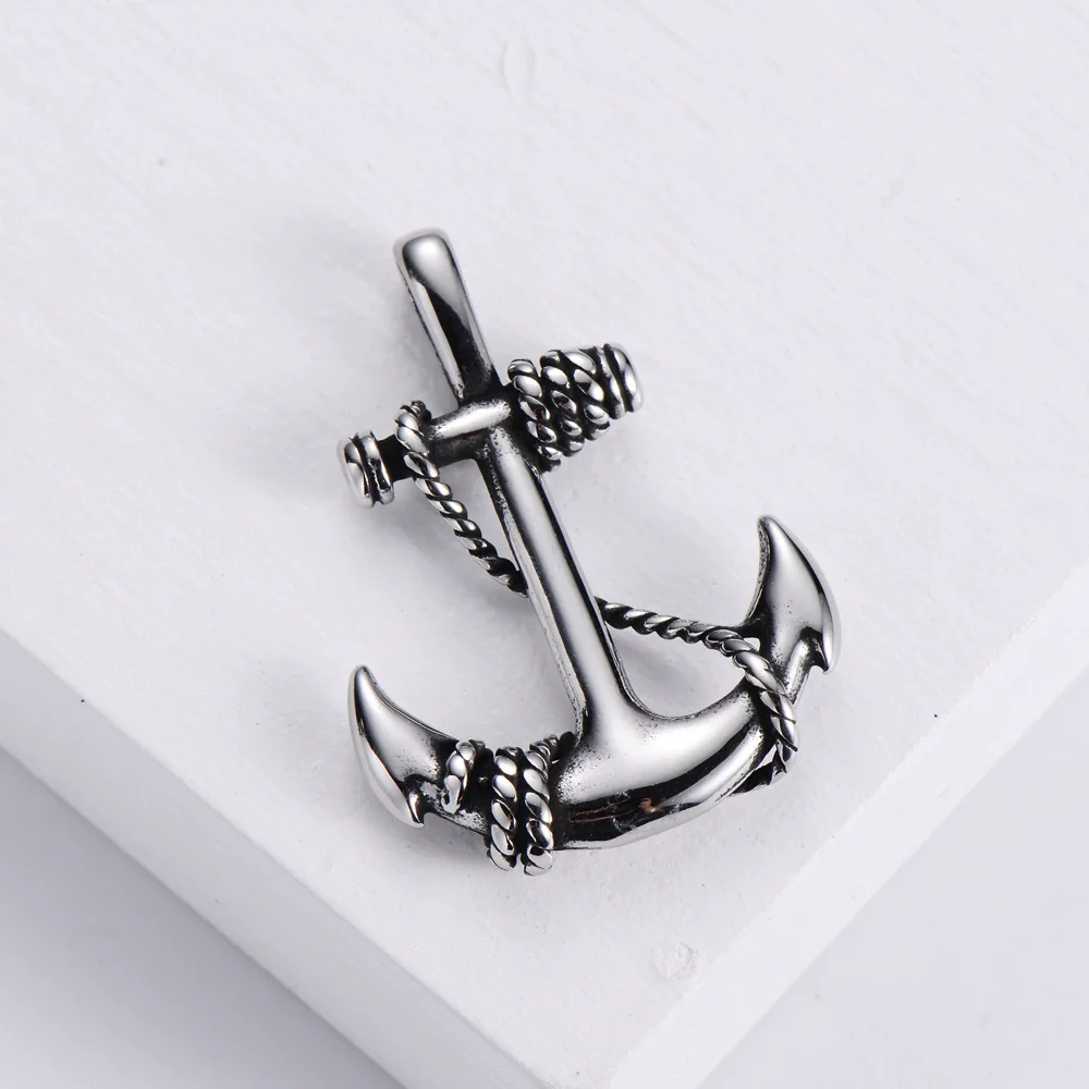 Wholesale Necklace Stainless Steel Ship Anchor Doll Style Electroplating Jewelry - Image 4