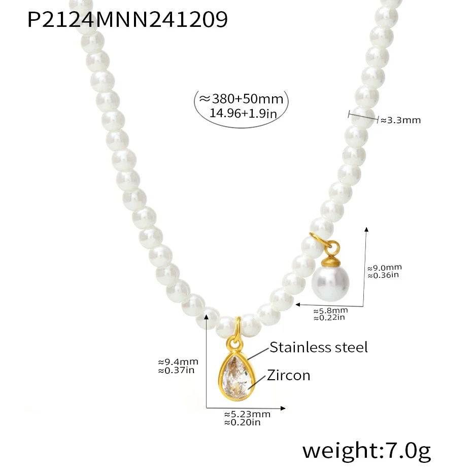 Wholesale Necklace Stainless Steel Zircon Light Luxury Geometric Heart Pendant For Women Electroplated - Image 6