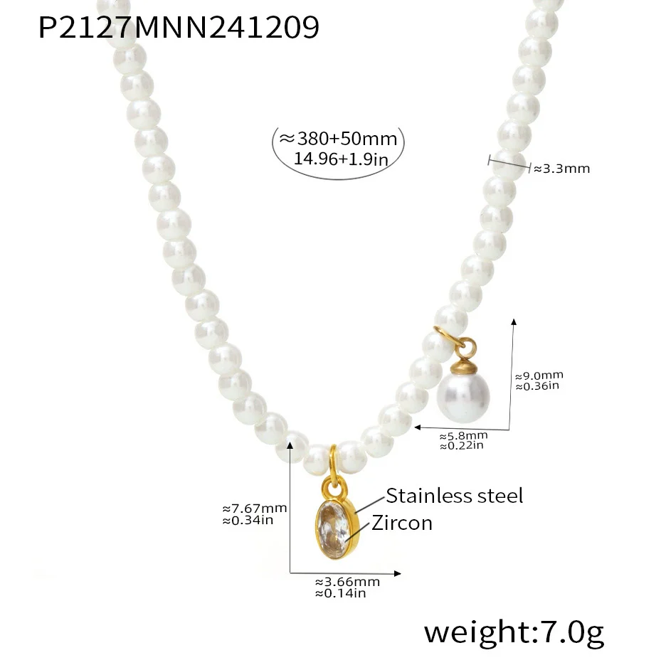 Wholesale Necklace Stainless Steel Zircon Light Luxury Geometric Heart Pendant For Women Electroplated - Image 9
