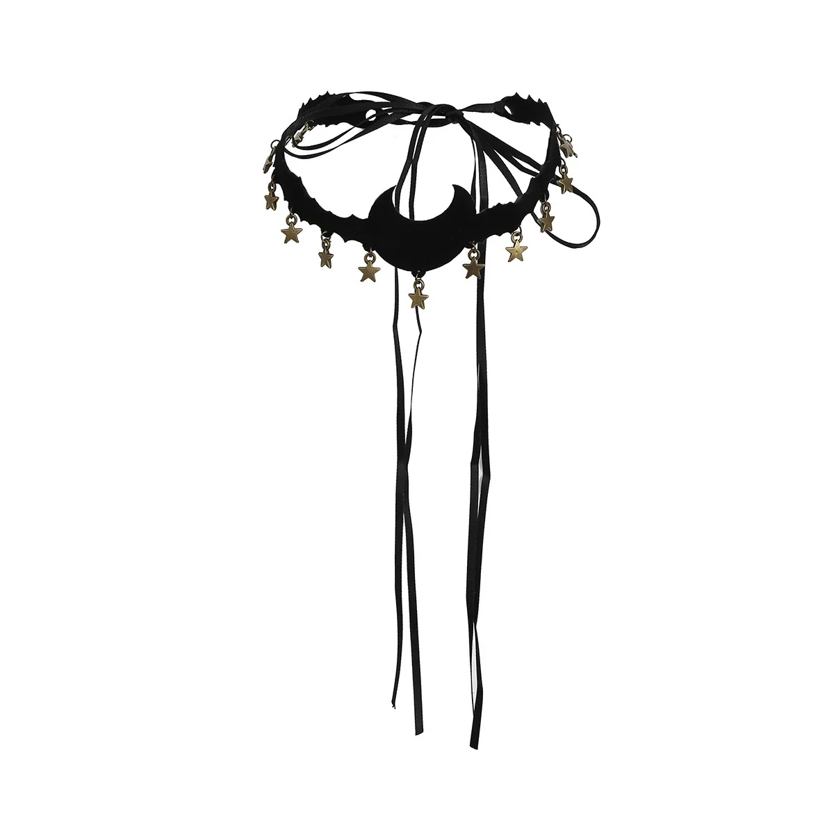 Wholesale Necklace Sword Shaped Curved Moon Flannel Collar Vintage Gothic Star Tassel Long Drawstring Alloy Geometric - Image 5