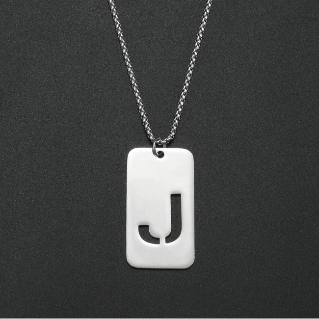 Wholesale Necklace Titanium Steel Hollow Military Plate With Letters Numbers Text Pattern Polishing - Image 16