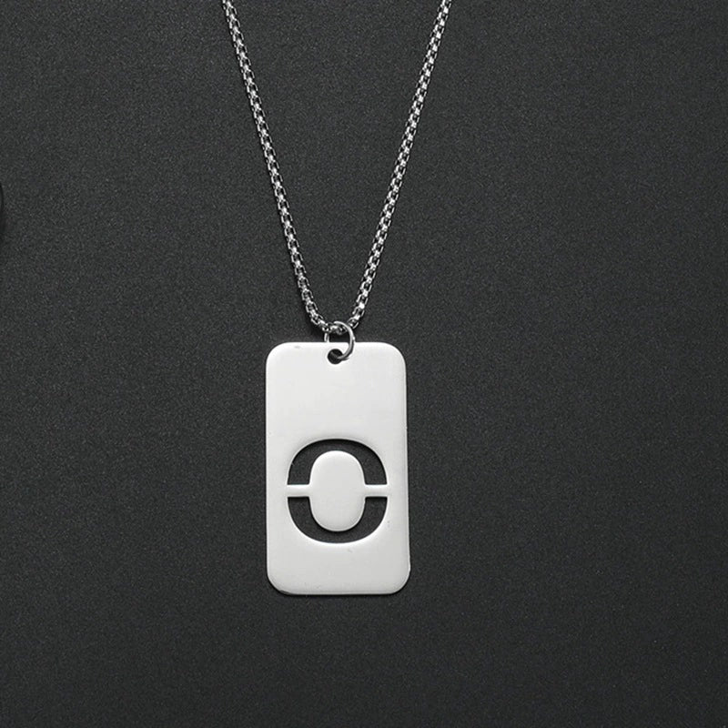 Wholesale Necklace Titanium Steel Hollow Military Plate With Letters Numbers Text Pattern Polishing - Image 21