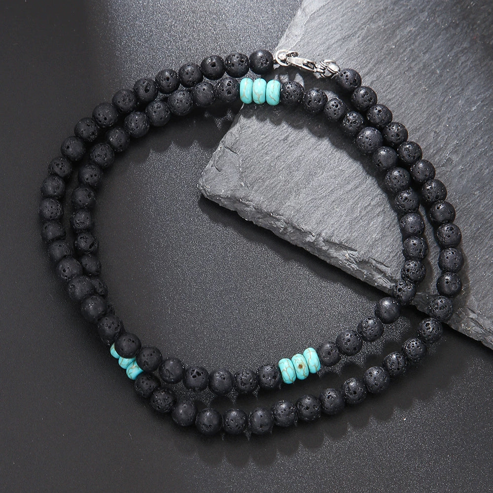 Wholesale Necklace Wood Chip Coconut Shell Splicing Handmade Geometric Style Unisex Stainless Steel O Chain - Image 21