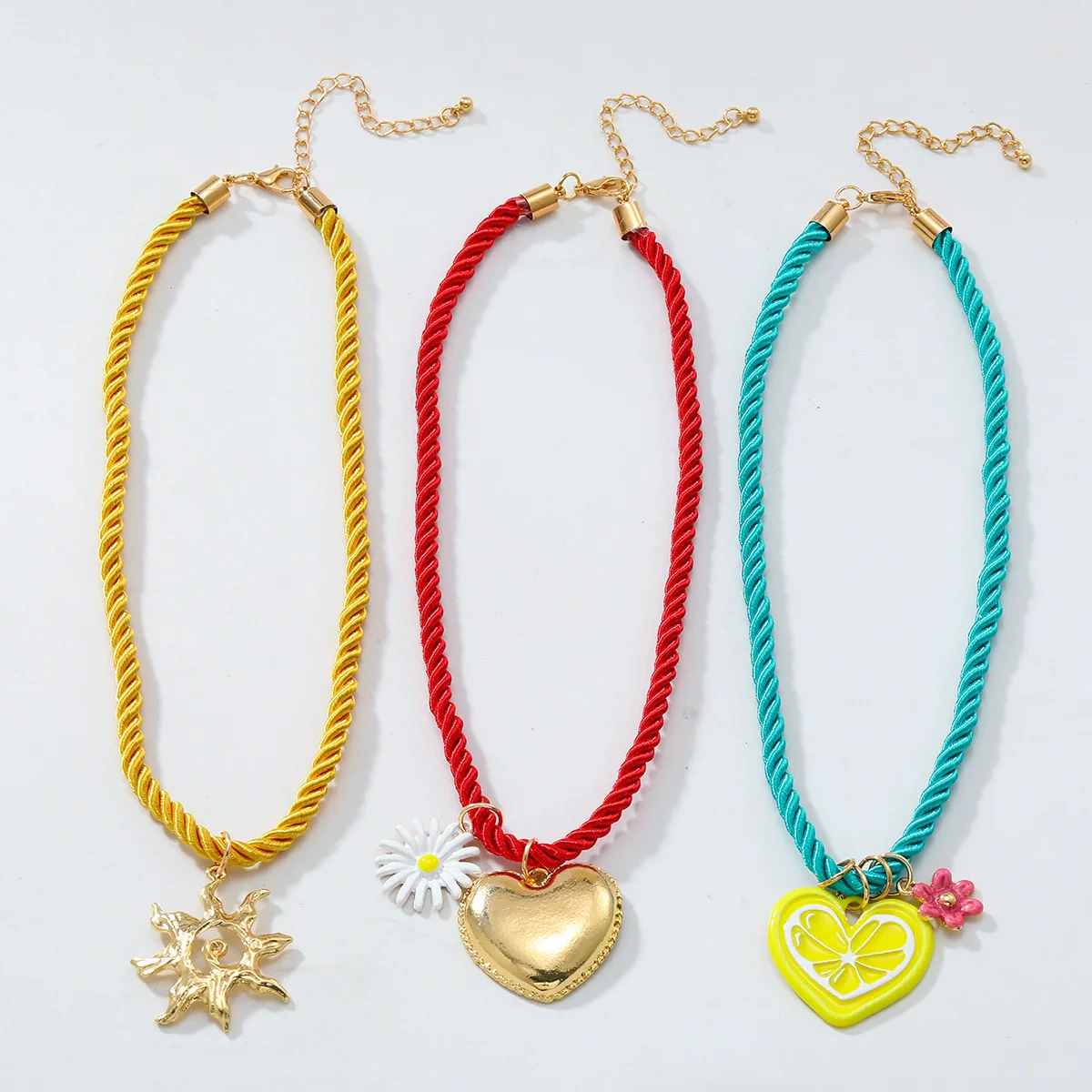Wholesale Necklace Zinc Alloy Heart Flower Geometric Electroplating For Women