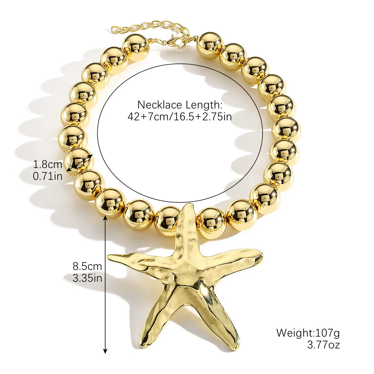 Wholesale Necklace Zinc Alloy Imitation Pearl Vintage Beaded Starfish Conch Retro Geometric Electroplating Women's - Image 6