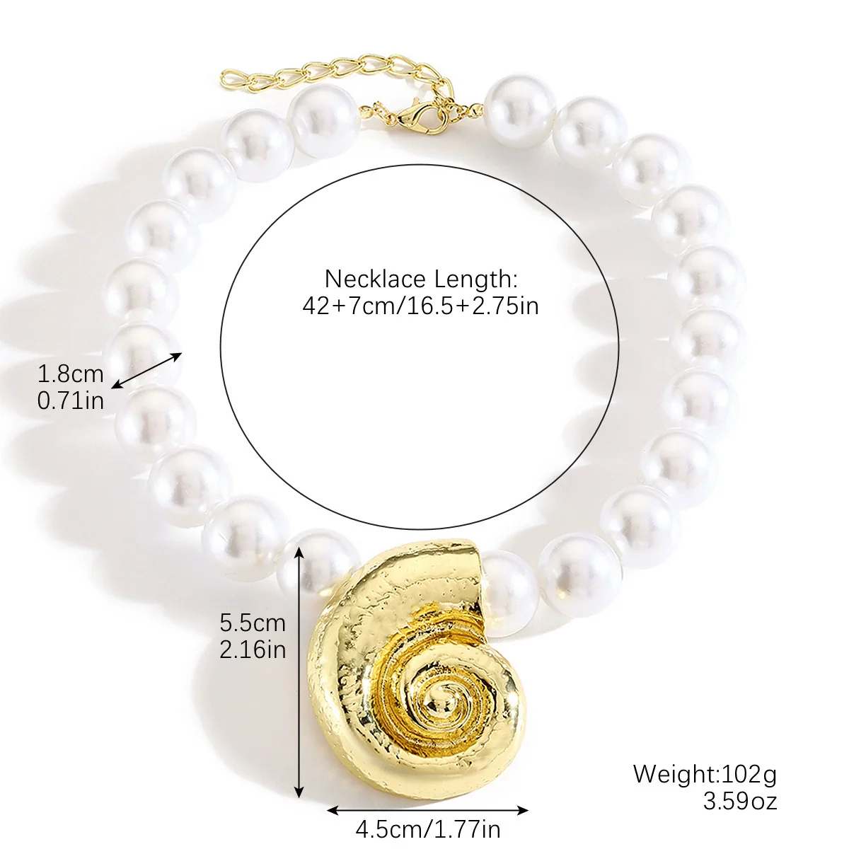Wholesale Necklace Zinc Alloy Imitation Pearl Vintage Beaded Starfish Conch Retro Geometric Electroplating Women's - Image 8