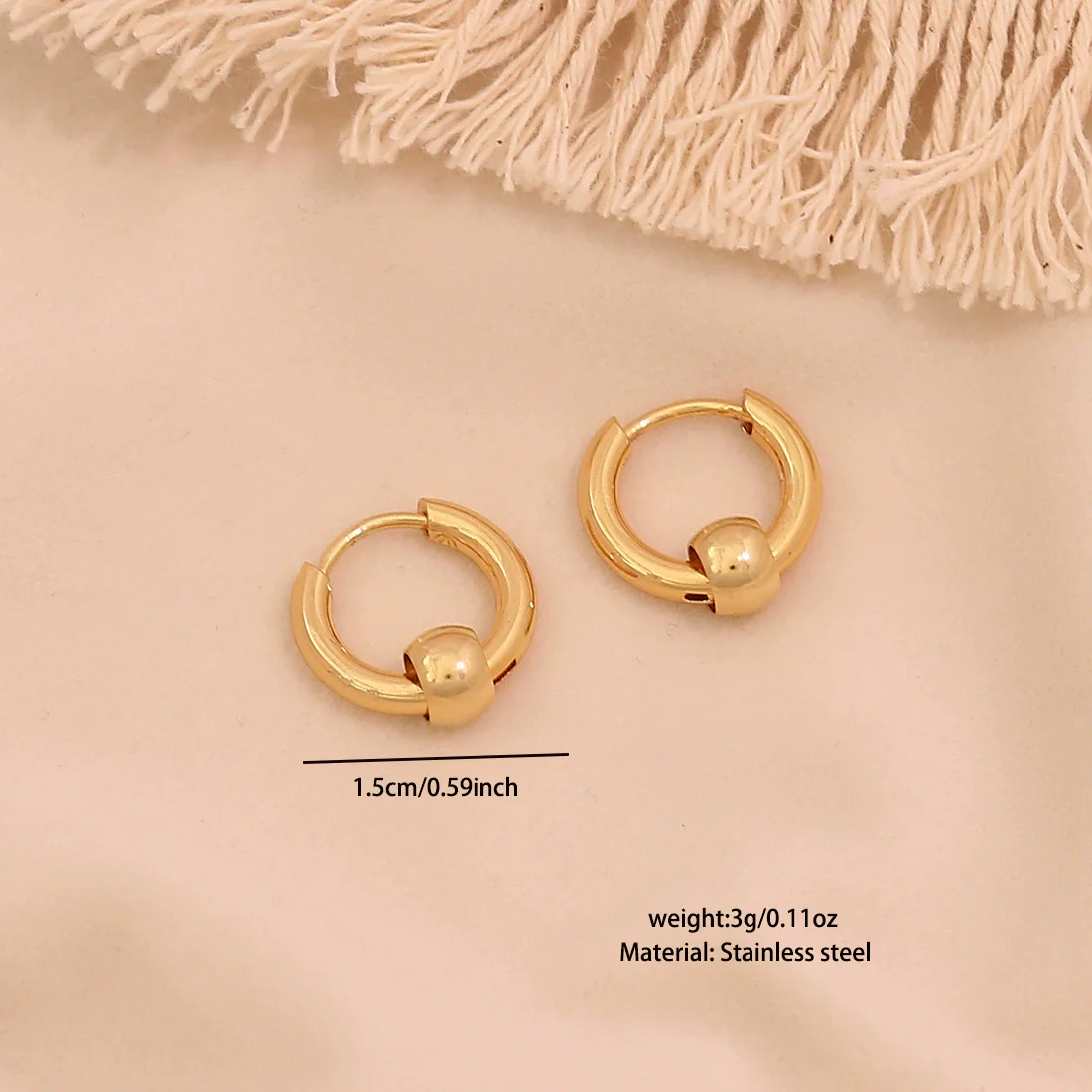 Wholesale Neutral Style Vacuum Plated Cross Titanium Steel And Stainless Steel Earrings For Women - Image 7
